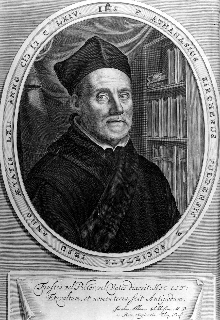 Athanasius Kircher (1601 - 1680), jezsuita, orientalista és német tudós - Metszet sd 18. század alkotó: Unknown artist