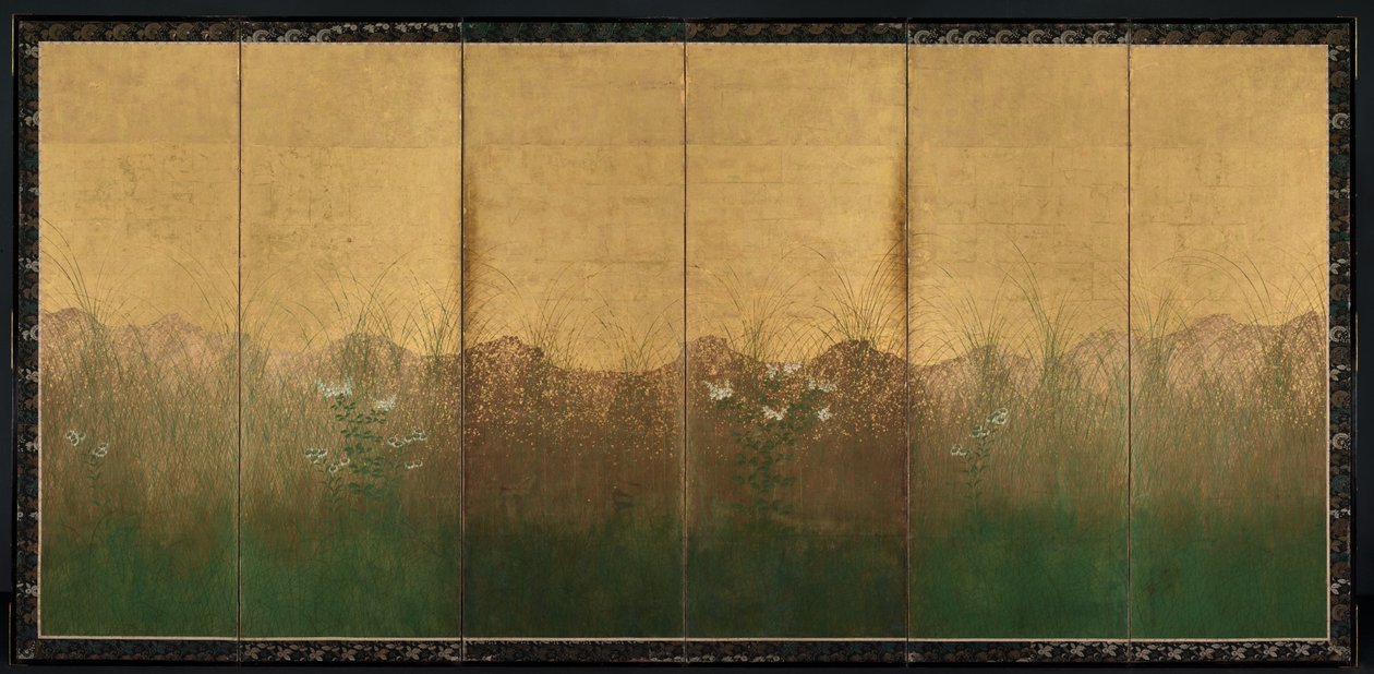 Őszi este Teliholddal a Musashino-síkságon alkotó: Unknown artist