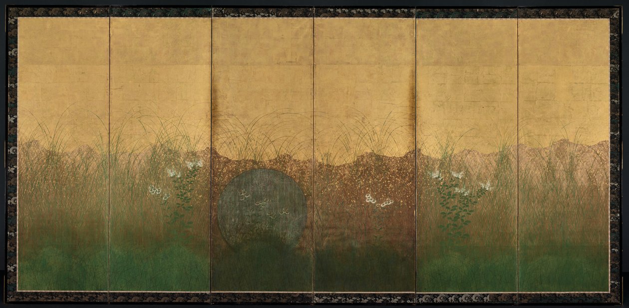 Őszi este Teliholddal a Musashino-síkságon alkotó: Unknown artist