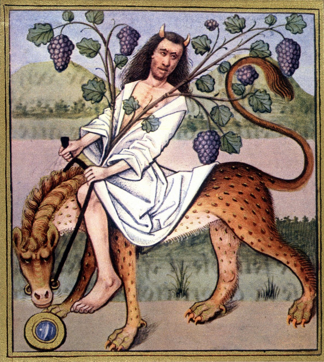 Bacchus (Bacco) - repro. 15. századi világításból alkotó: Unknown artist