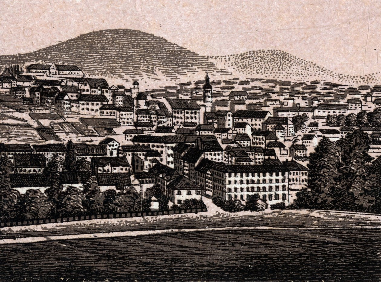 Baden Baden (Baden-Baden), Németország: kilátás a városra (Általános nézet). in "" A világ 168 nézetet szemléltet"" Keltezés nélküli (XIX. század vége) alkotó: Unknown artist