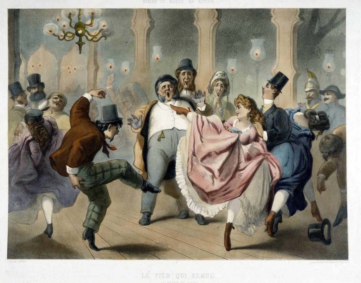 Bal de Paris: A quadrille, a láb mozgása a Pradonál, 1860 körül alkotó: Unknown artist