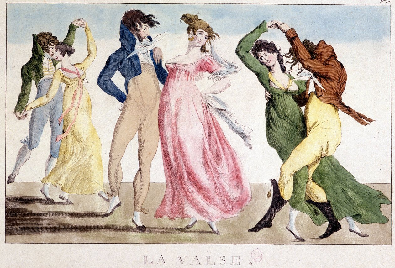 Bál: A keringő, n.d., 19. század eleje, Carnavalet alkotó: Unknown artist
