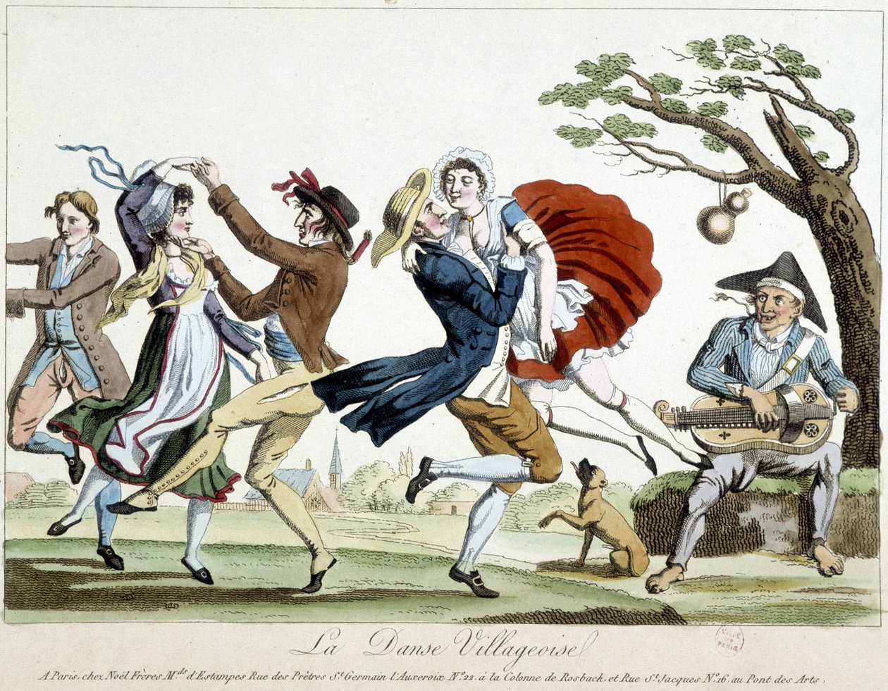 Bál: falusi tánc - a.n.d., 18. század vége, Carnavalet. alkotó: Unknown artist