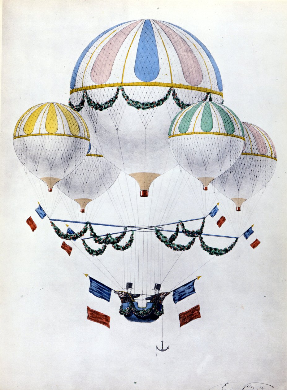Eugène Godard (1827-1890) léggömbflottilla. alkotó: Unknown artist