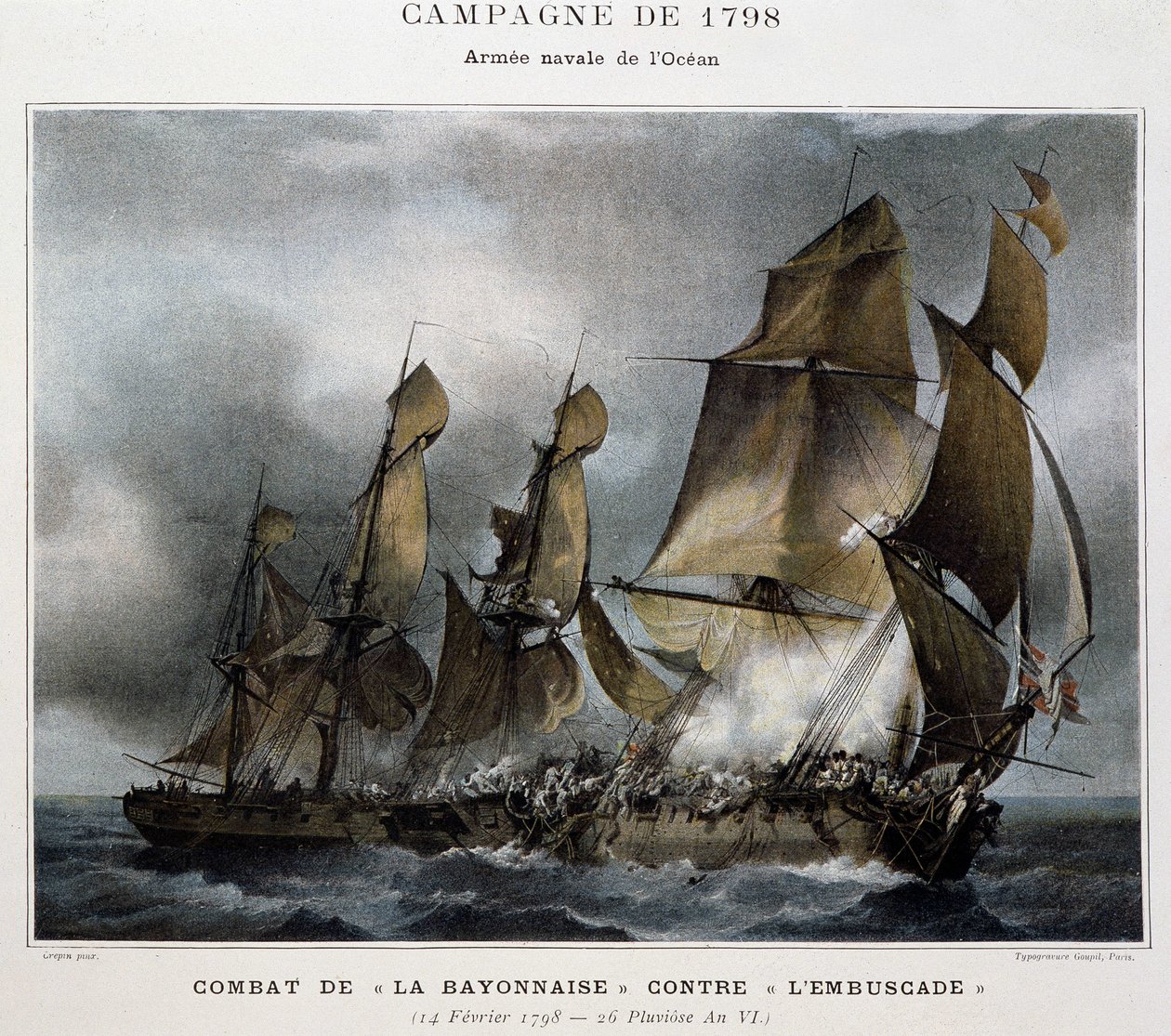 A „” Bayonnaise” csatája „” a les””” alkotó: Unknown artist