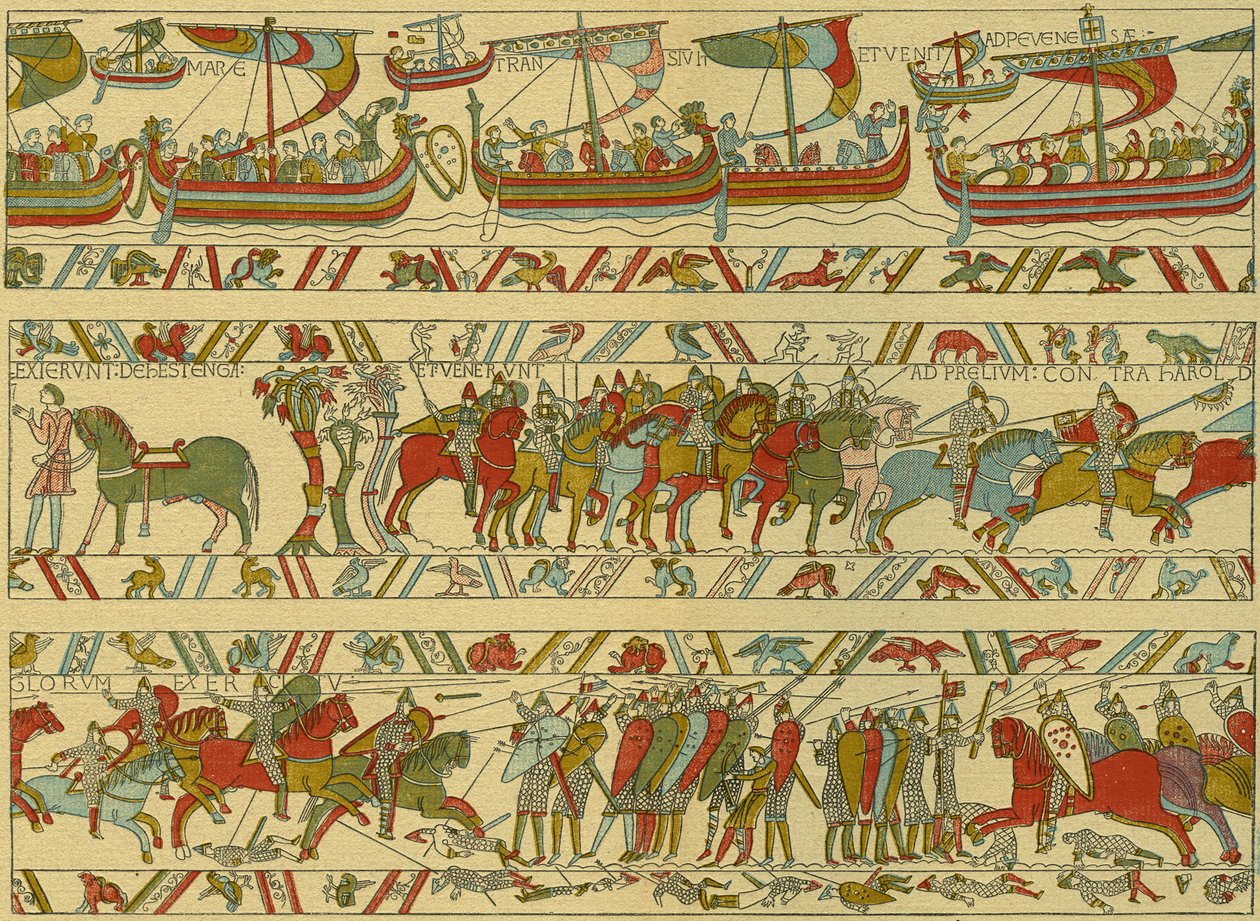 Bayeux kárpit. Norman támadás alkotó: Unknown artist