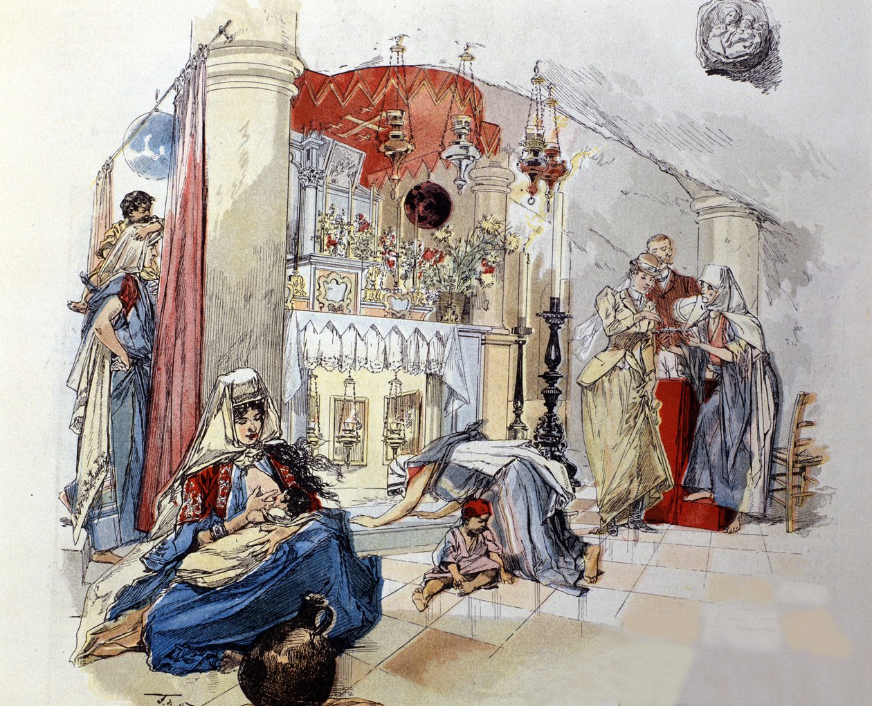 Bethlemm (Ciszjordánia): A tejbarlang. 1890 alkotó: Unknown artist