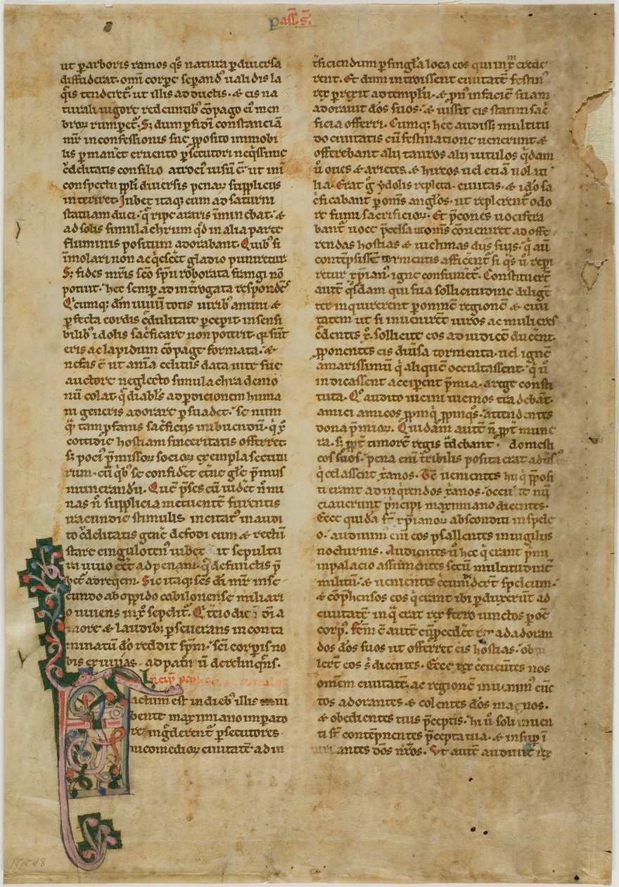 Bifolia egy Vita Sanctorum, avagy a szentek élete című műből alkotó: Unknown artist
