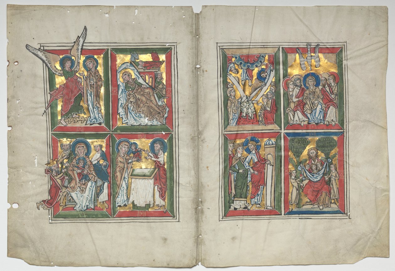 Bifolia jelenetekkel Krisztus életéből alkotó: Unknown artist