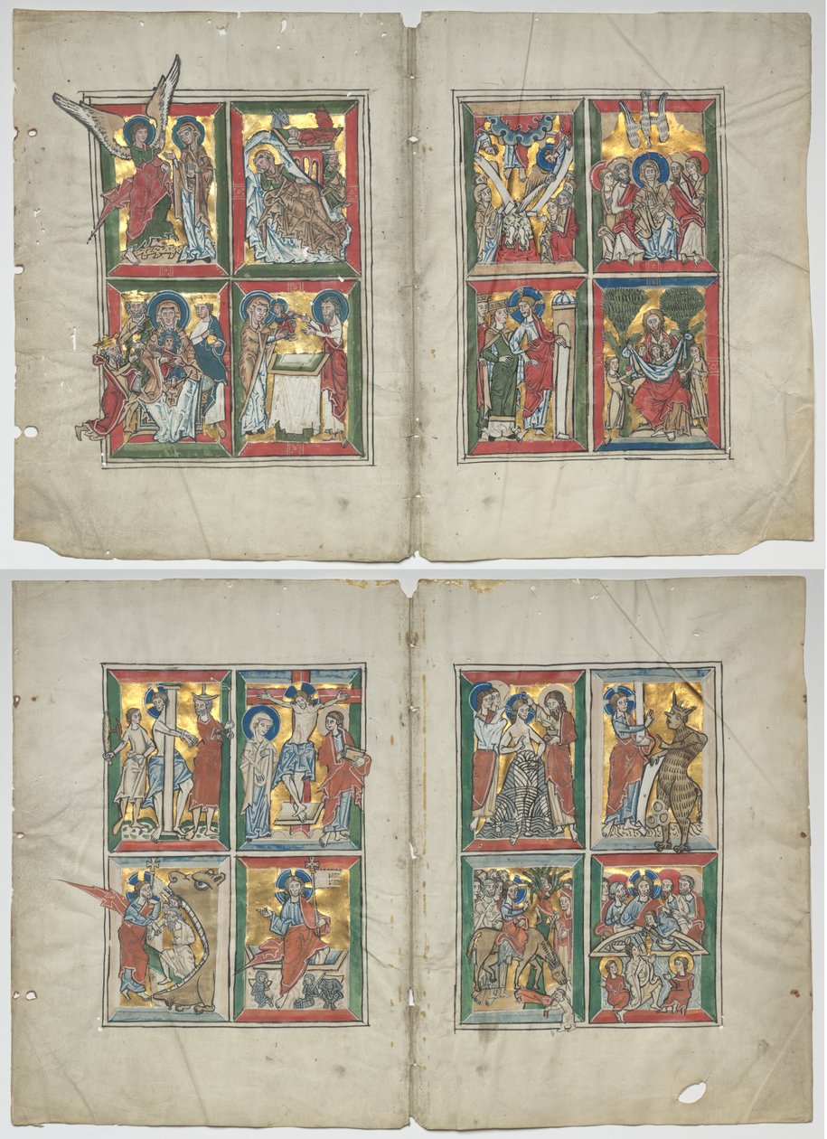 Bifolia jelenetekkel Krisztus életéből alkotó: Unknown artist