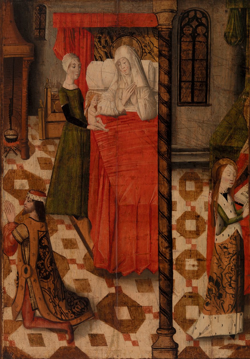 A Szűz születése, férfi donor, és a Szűzanya oktatása alkotó: Unknown artist