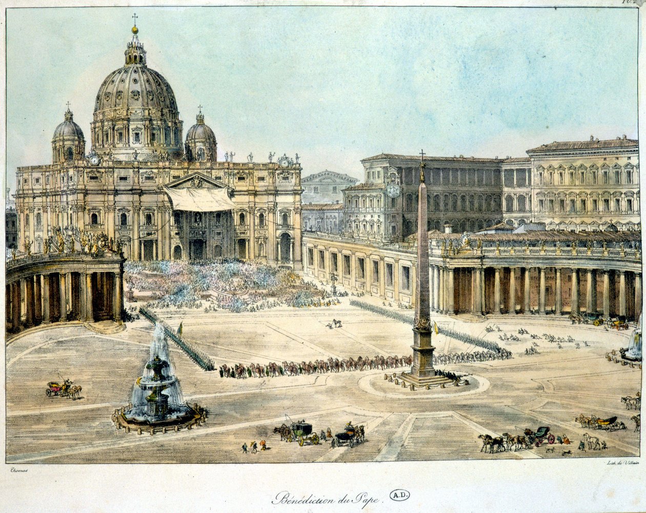 Pápai áldás Római Szent Pétertől, c. 1820. alkotó: Unknown artist