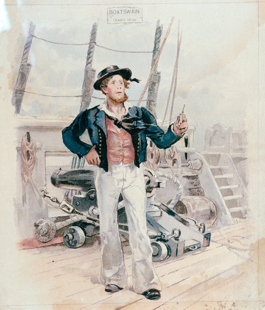 Csónakos, 1820 körül (színes litográfia) alkotó: Unknown artist