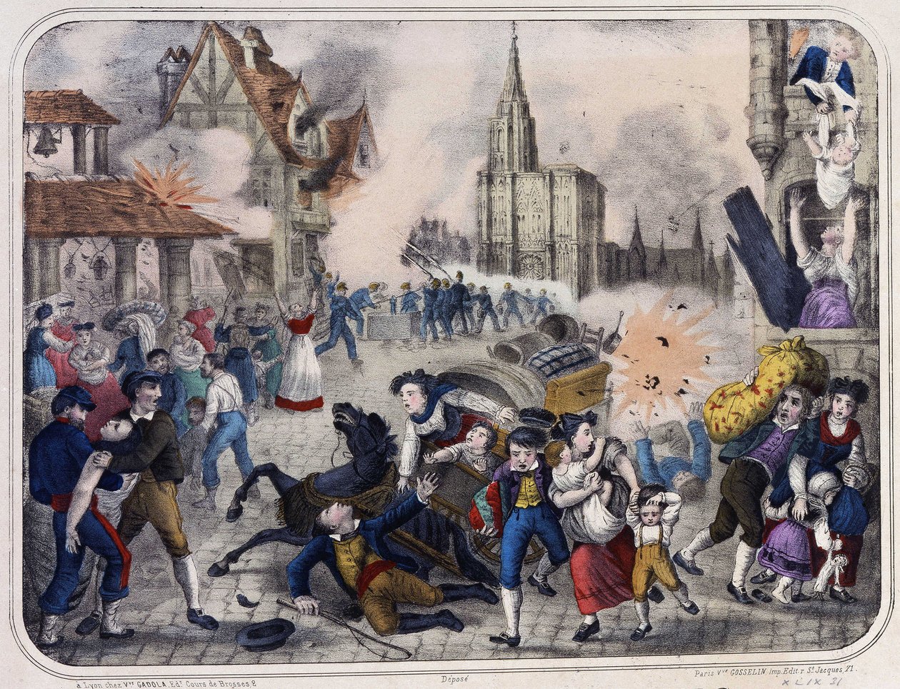 Strasbourg bombázása a poroszok által. 1870 alkotó: Unknown artist