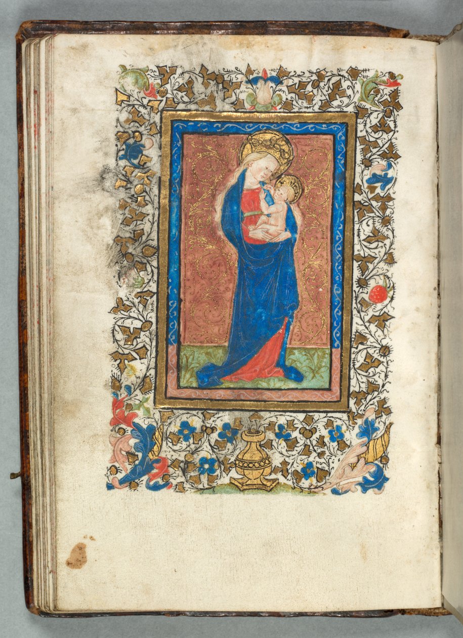 Órák könyve (Metz használata): Fol. 26v, Szűz és Gyermek alkotó: Unknown artist