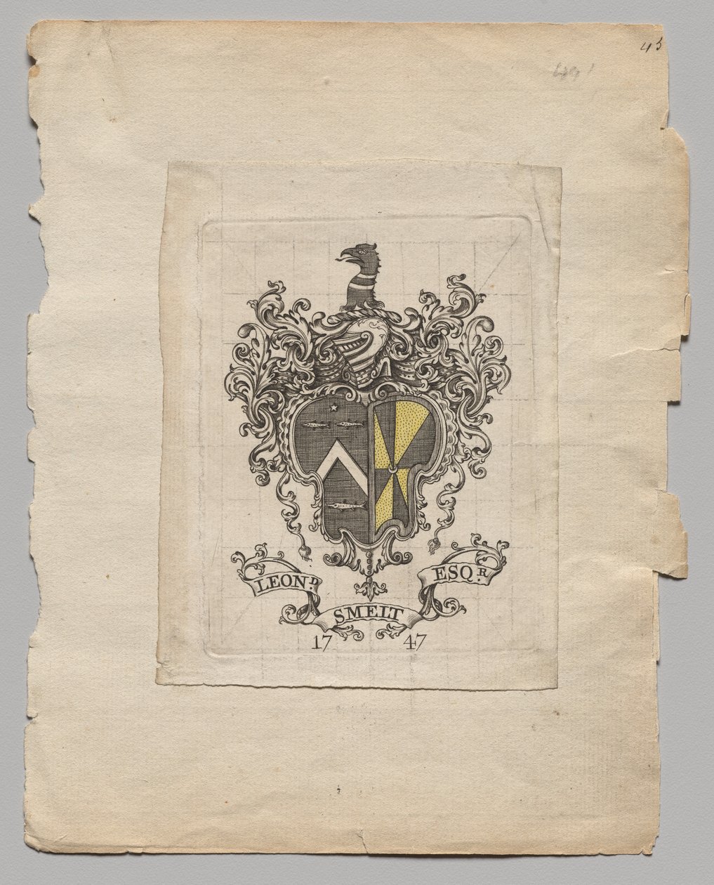 Könyvtábla: Leonard Smelt, Esq. alkotó: Unknown artist