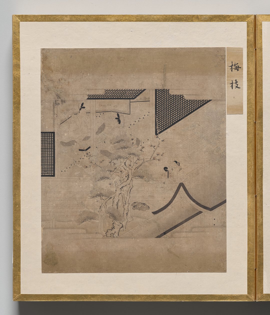 Szilva ága a Genji meséjéhez készült illusztrációk albumából alkotó: Unknown artist