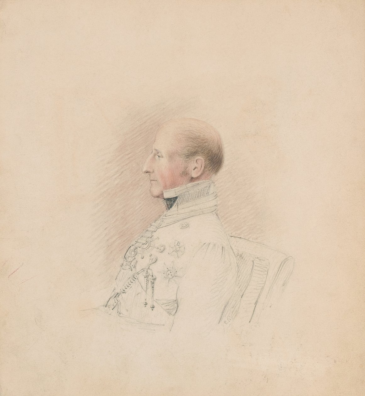 Sir Galbraith Lowry Cole dandártábornok (1772-1842), 1835 körül (ceruza és akvarell) alkotó: Unknown artist