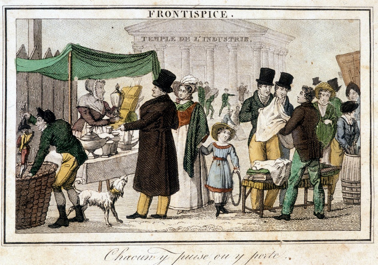 Brocante az ipar temploma közelében. alkotó: Unknown artist