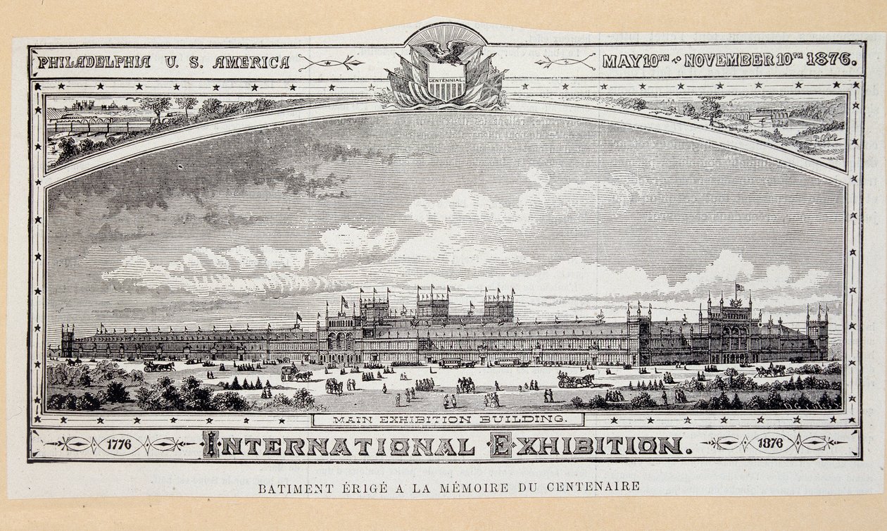 Erige építése a centenárium (1776-1876) emlékére a Philadelphiai Nemzetközi Kiállításon alkotó: Unknown artist