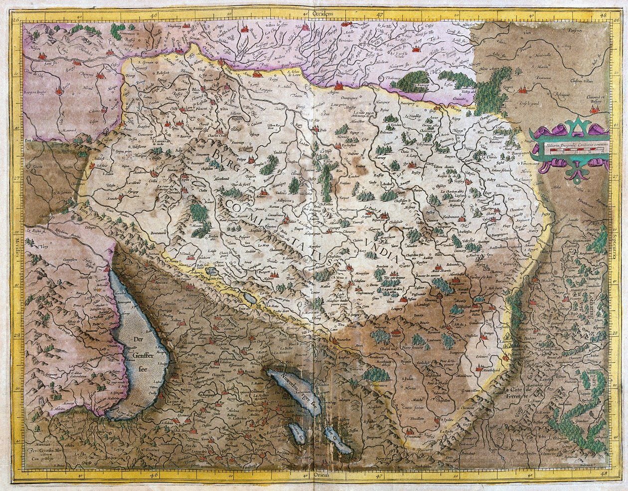 Burgundia, Franciaország (metszet alkotó: Unknown artist