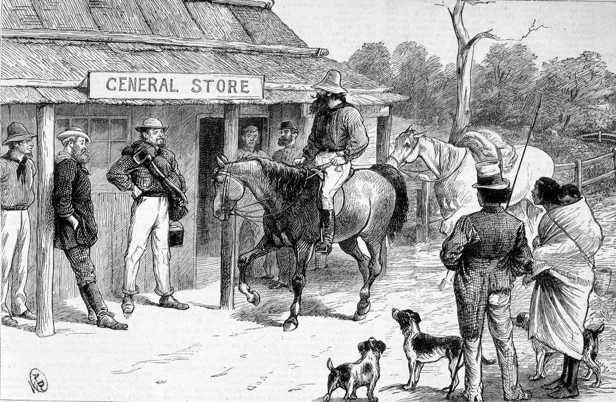 Bush bolt Ausztráliában, 1880 körül. alkotó: Unknown artist