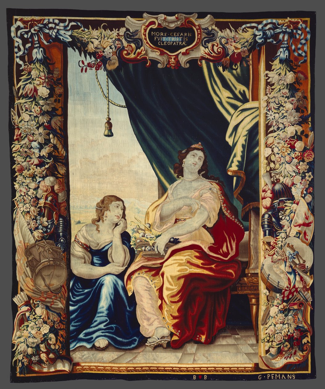 Caesar halála Kleopátrát gyászra készteti a The Story of Caesar and Cleopatra c. könyvből alkotó: Unknown artist