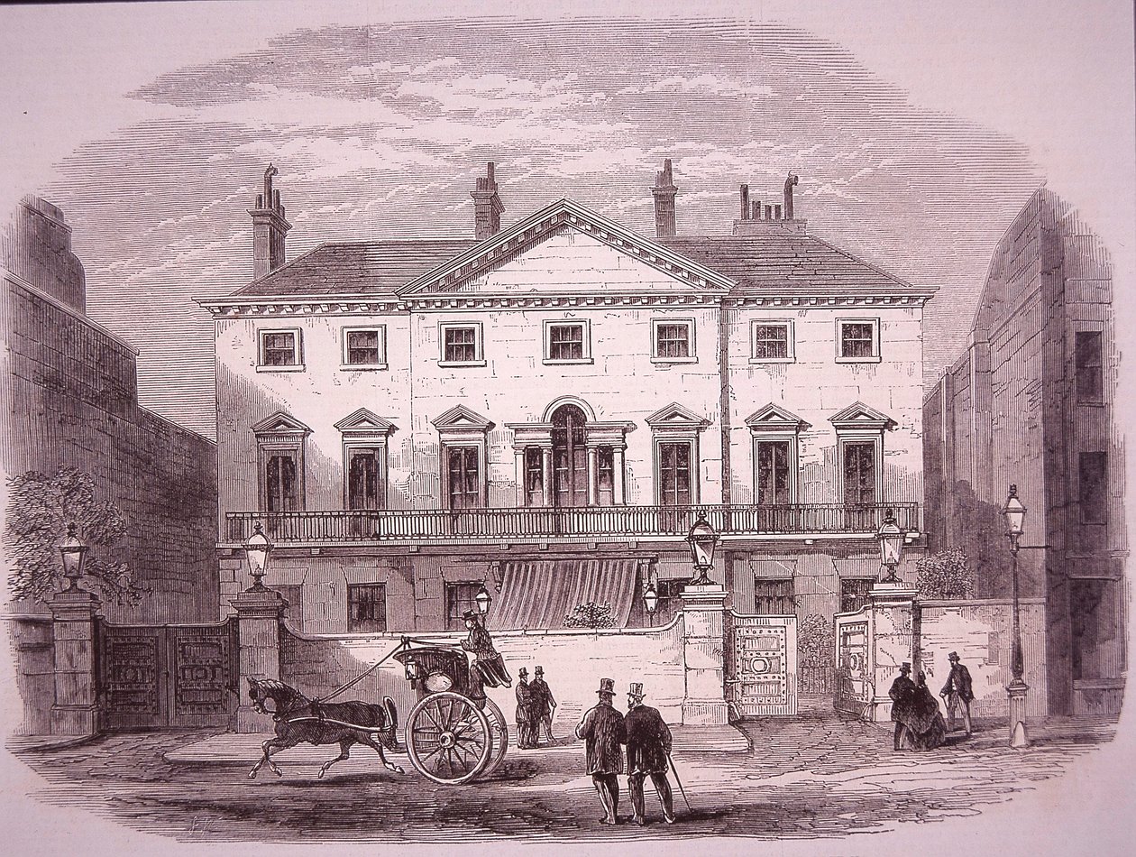 Cambridge-ház Piccadilly-ben 1860-ban, Palmerston miniszterelnök otthona alkotó: Unknown artist