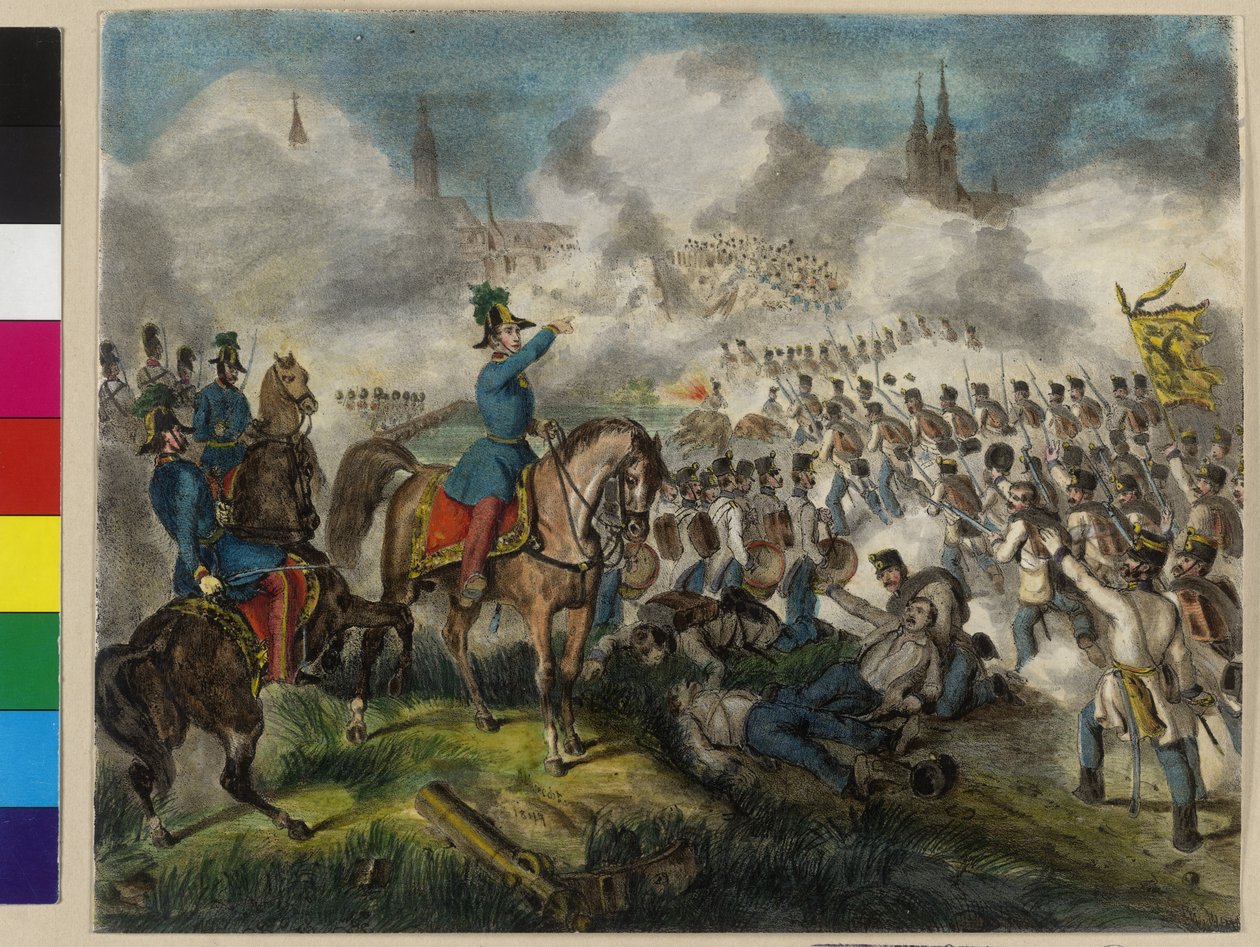 Raab elfoglalása a 28. 1849 júniusában a császári csapatok által alkotó: Unknown artist