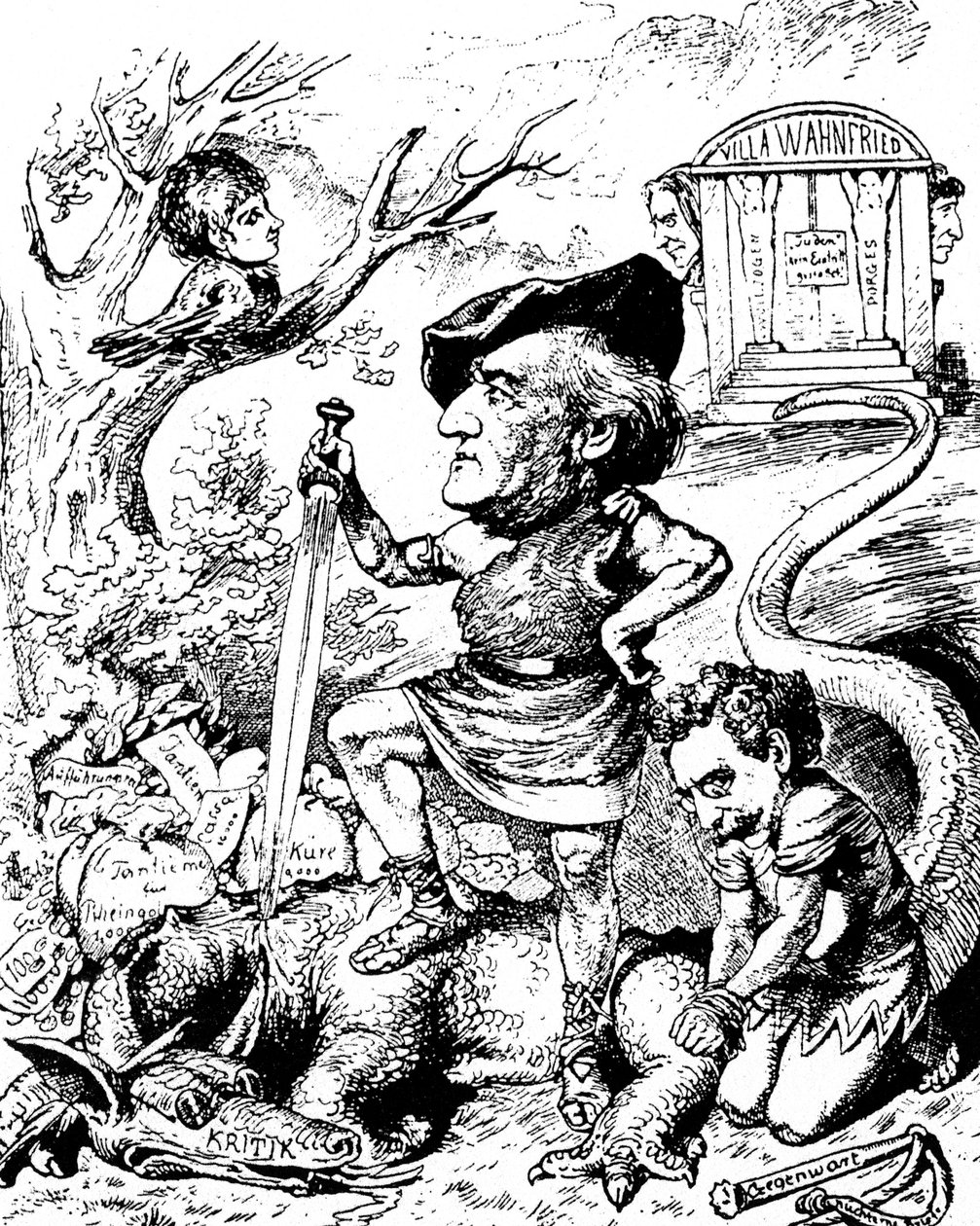 Richard Wagner karikatúrája alkotó: Unknown artist