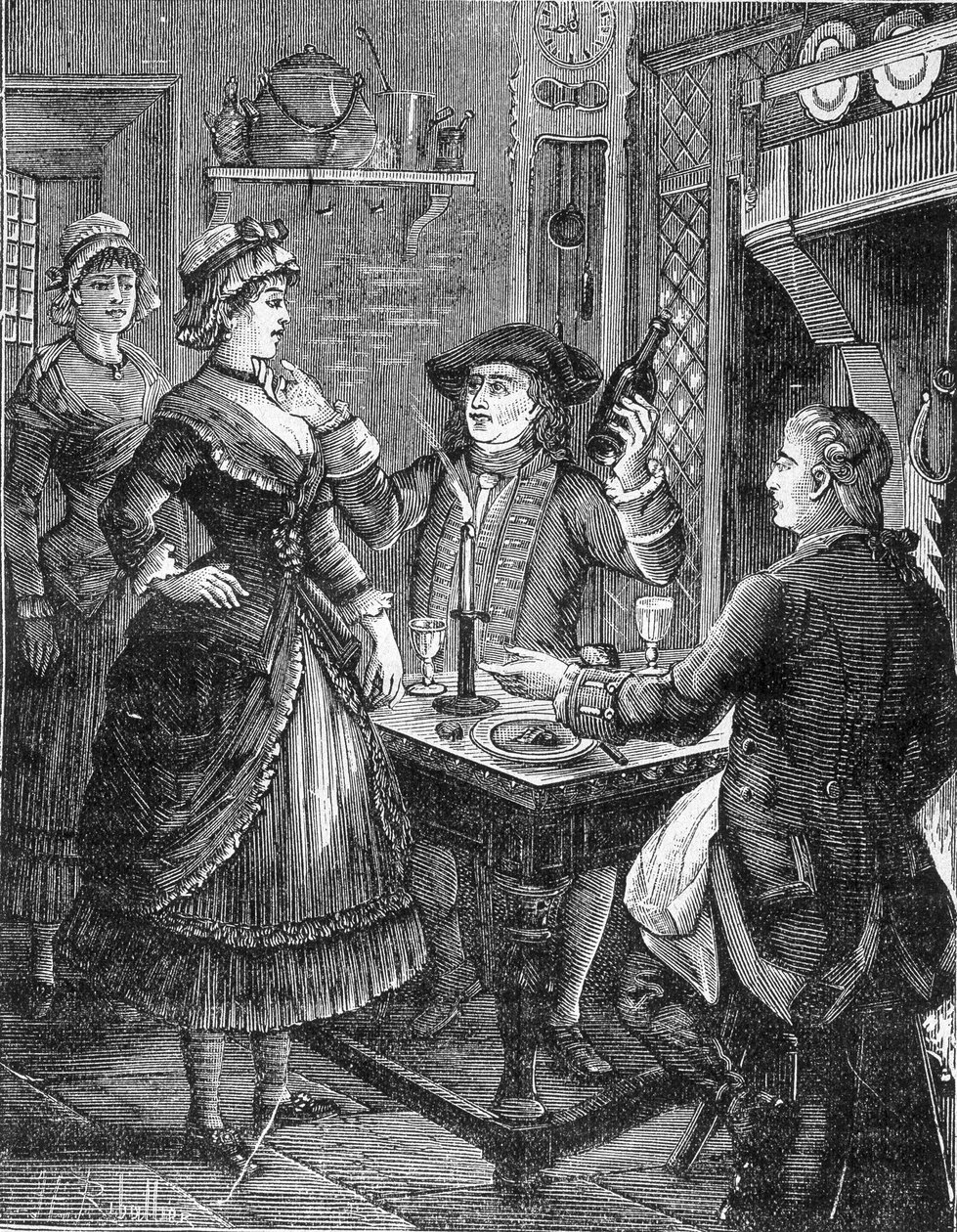 Patron, a banditák királya. Jeanneton és Vénusz. Jules de Grandpré metszete. Népszerű regény a 19. század végéről. alkotó: Unknown artist