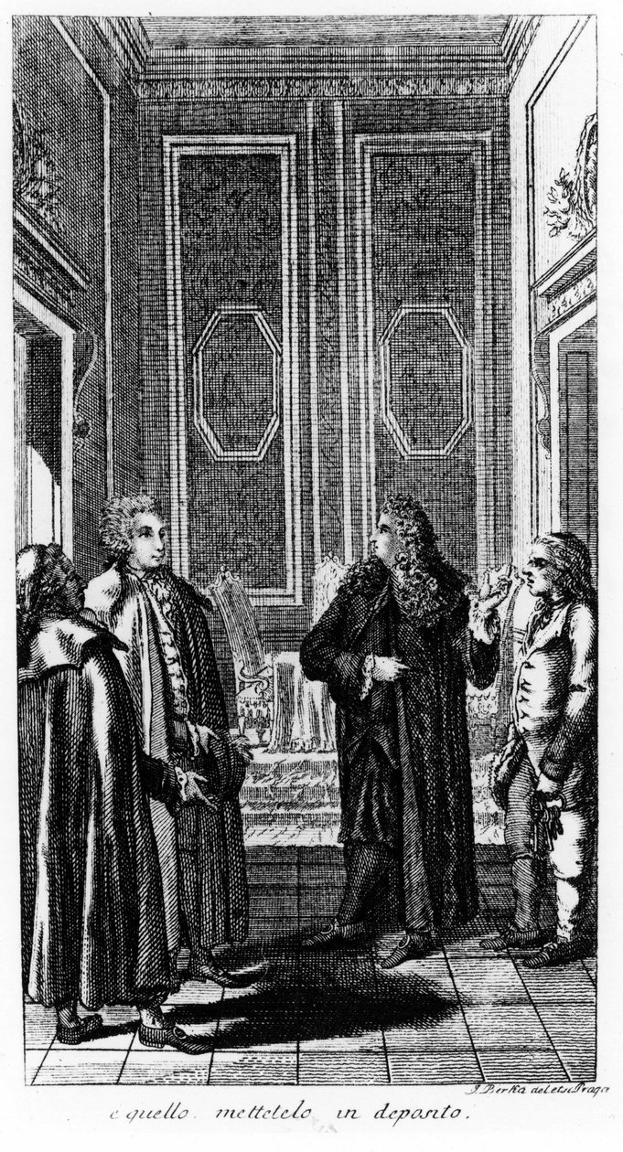 Casanova de Seingalt (1725 - 1798) - a „Velencei Köztársaság börtöneiből való szökésem története” című könyvében, amelyet Duxnak írtam Csehországba alkotó: Unknown artist