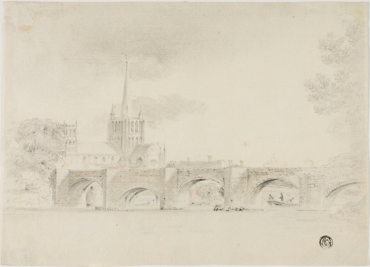 Katedrális templom és híd, Hereford alkotó: Unknown artist
