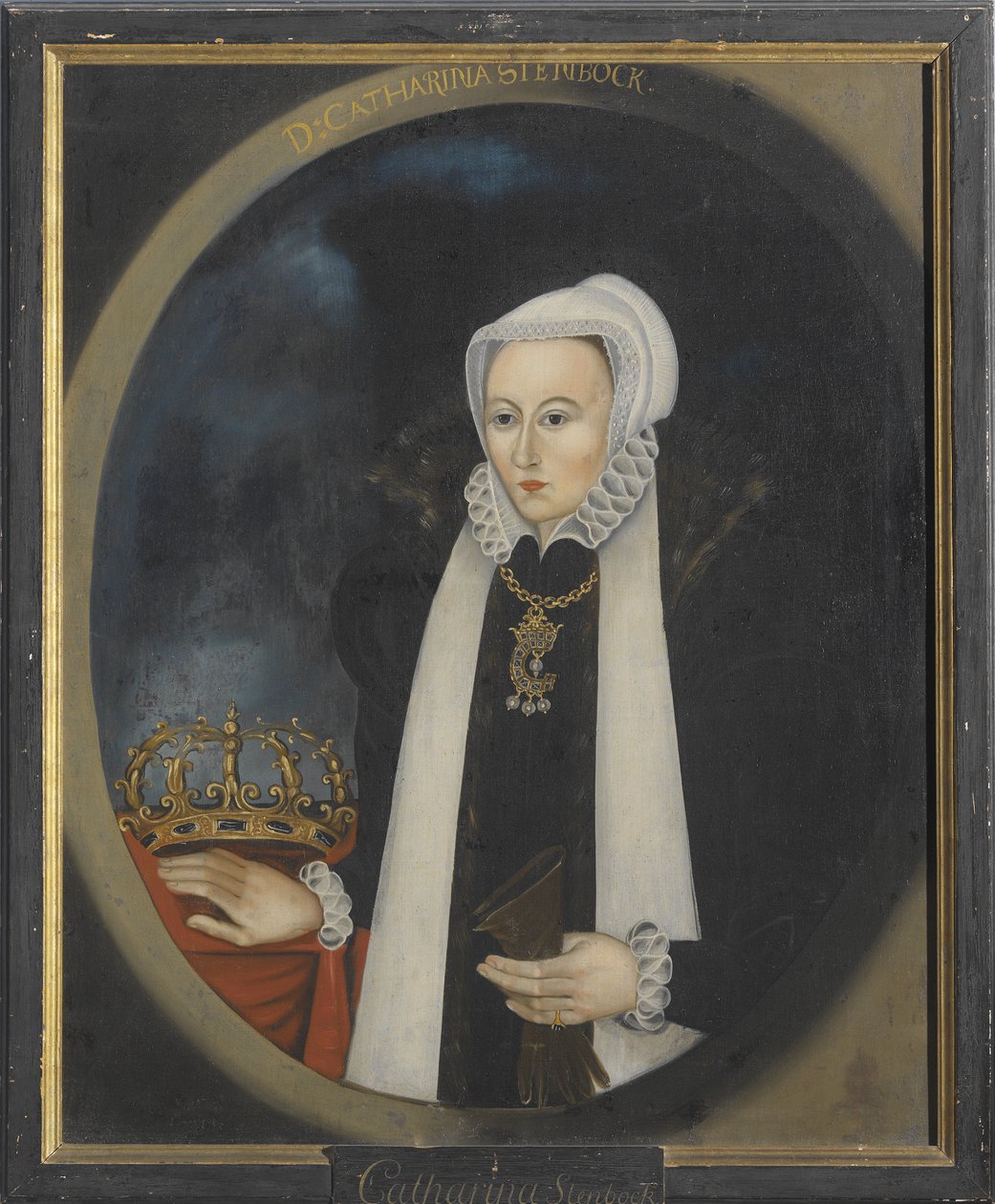 Catherine Stenbock, Reine de Suede – Catherine Stenbock (1535-1621), svéd királynő, névtelen portréja. Olajfestmény. Mérete: 100x80 cm. Nemzeti Múzeum Stockholm alkotó: Unknown artist