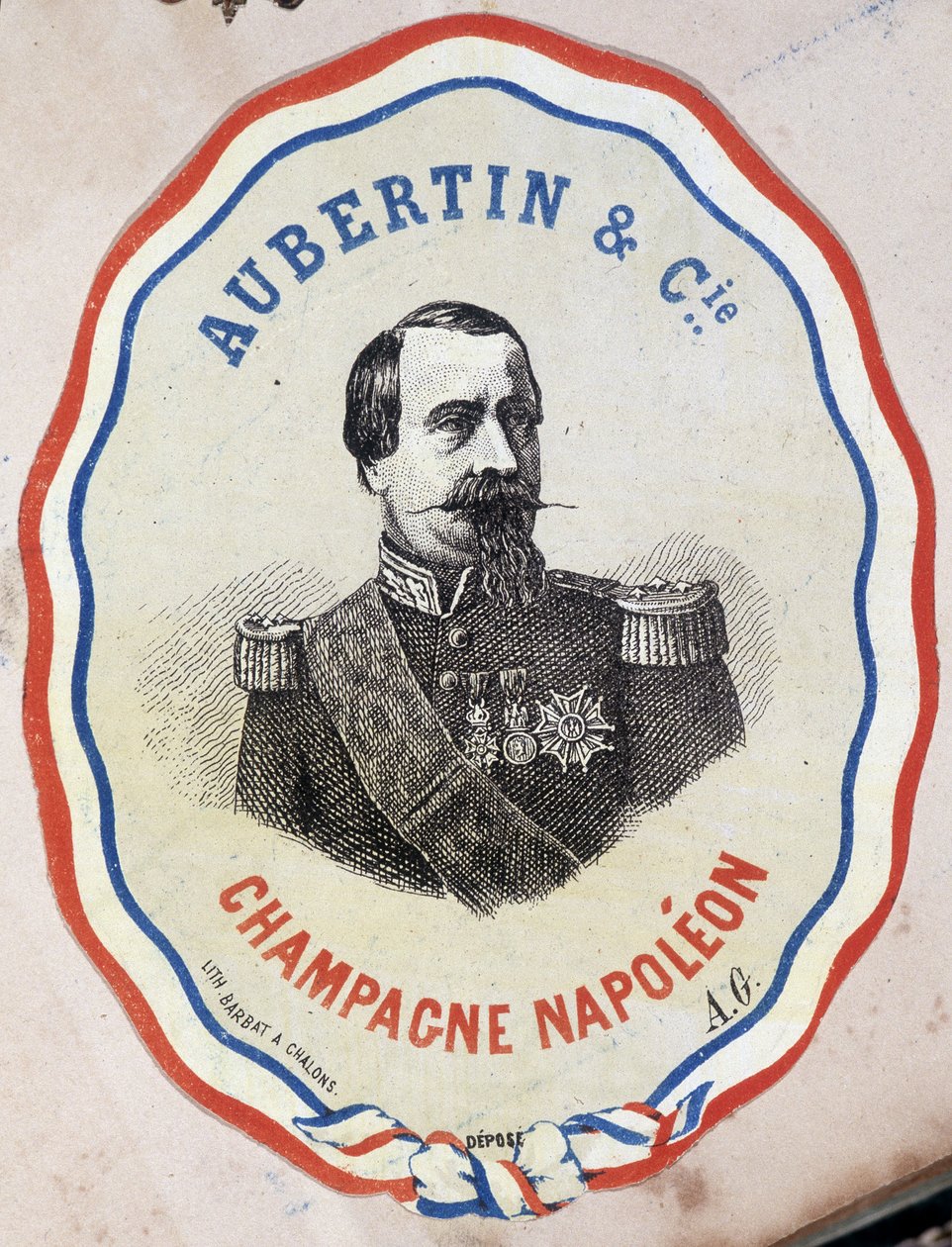 Champagne Napoleon-Aubertin & Cie. (III. Napóleon portréja) alkotó: Unknown artist
