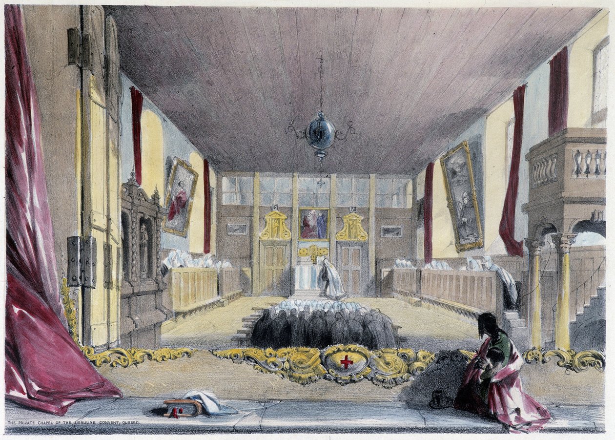 Chapelle des Ursulines à Quebec - Coke Smyth „Smith vázlatai a Kanadában” című filmben alkotó: Unknown artist