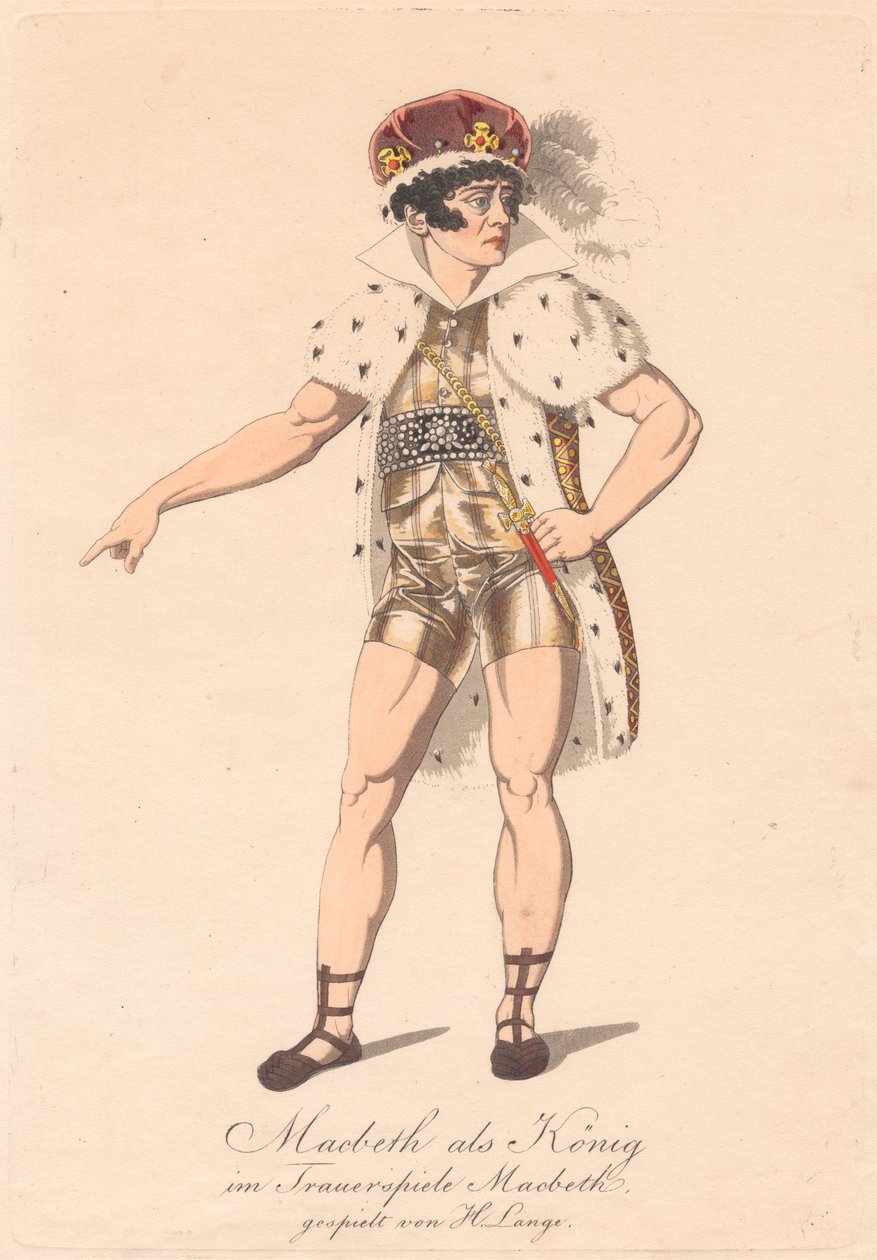 Karakterek egy német Macbeth-produkcióból (a hat rézkarc egyike) alkotó: Unknown artist