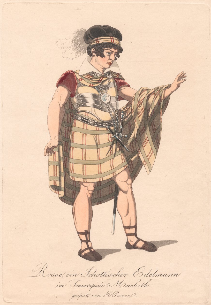 Karakterek egy német Macbeth-produkcióból (a hat rézkarc egyike) alkotó: Unknown artist