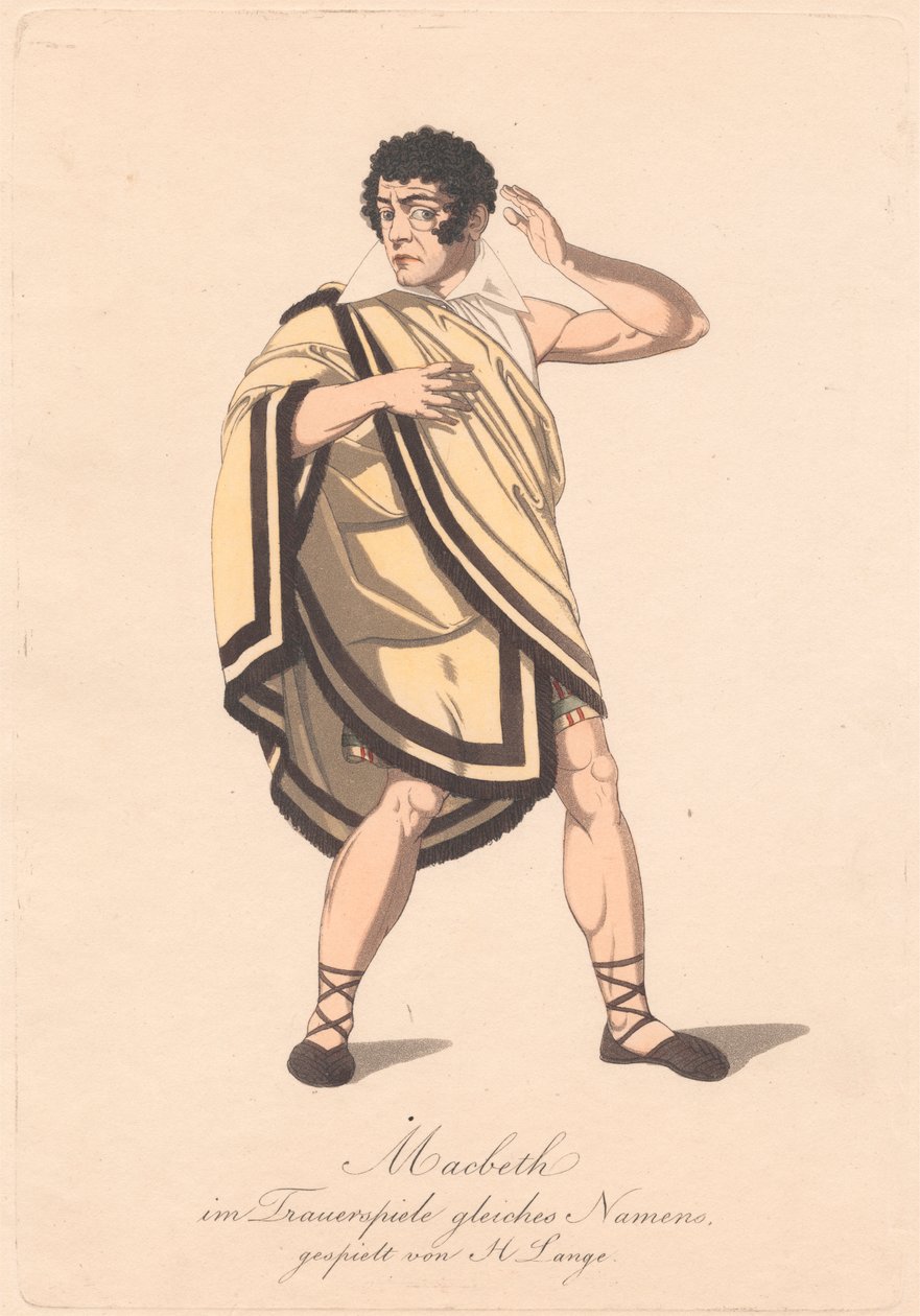 Karakterek egy német Macbeth-produkcióból (a hat rézkarc egyike) alkotó: Unknown artist