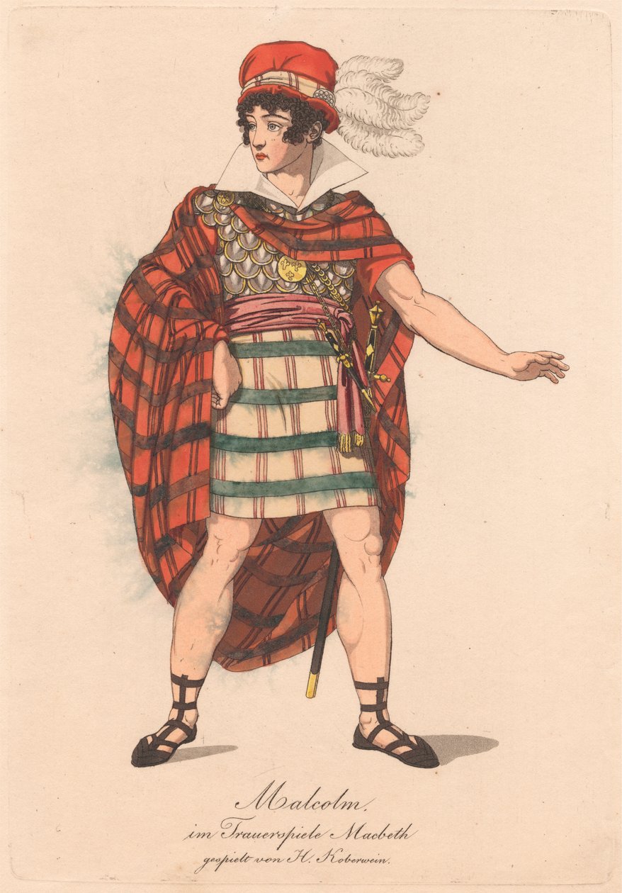 Karakterek egy német Macbeth-produkcióból (a hat rézkarc egyike) alkotó: Unknown artist