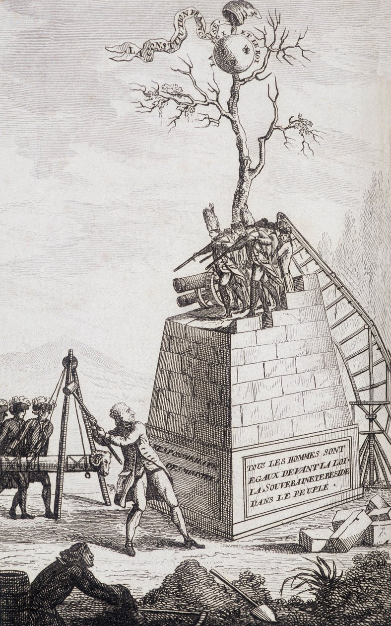 Vád Necker ellen - Frontispiece in "" Kiegészítés Necker úr, a pénzügyi főigazgató úr magánéletéhez és valódi szolgálatához"" egy állampolgár, szerk. Pellet, Genf alkotó: Unknown artist