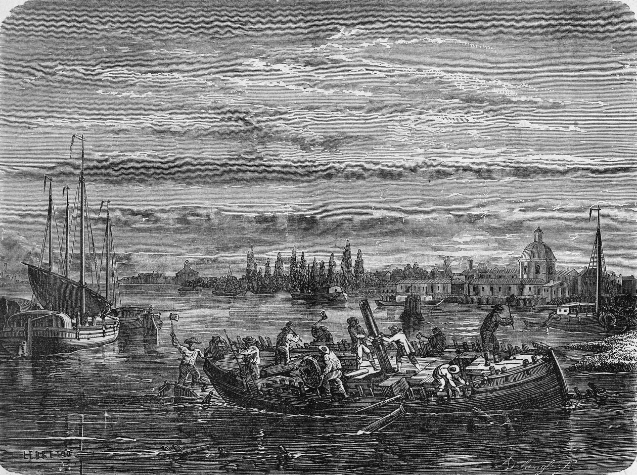 Charles Dallery gőzhajóját lekaparta Helice-nek. A „tudomány albumában”, Editions Jouvet alkotó: Unknown artist