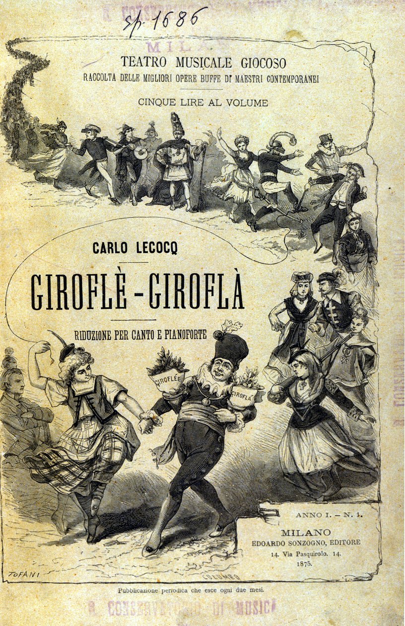 Charles Lecocq ""Giroflè - Girofla"". Kottaborító. alkotó: Unknown artist