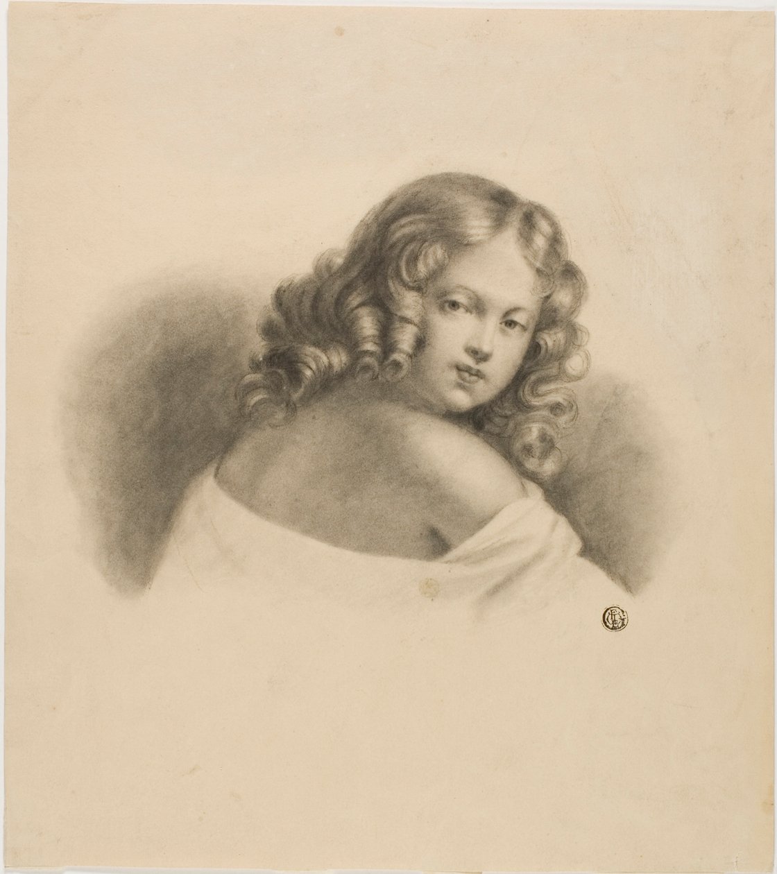 Göndör hajú gyermek alkotó: Unknown artist