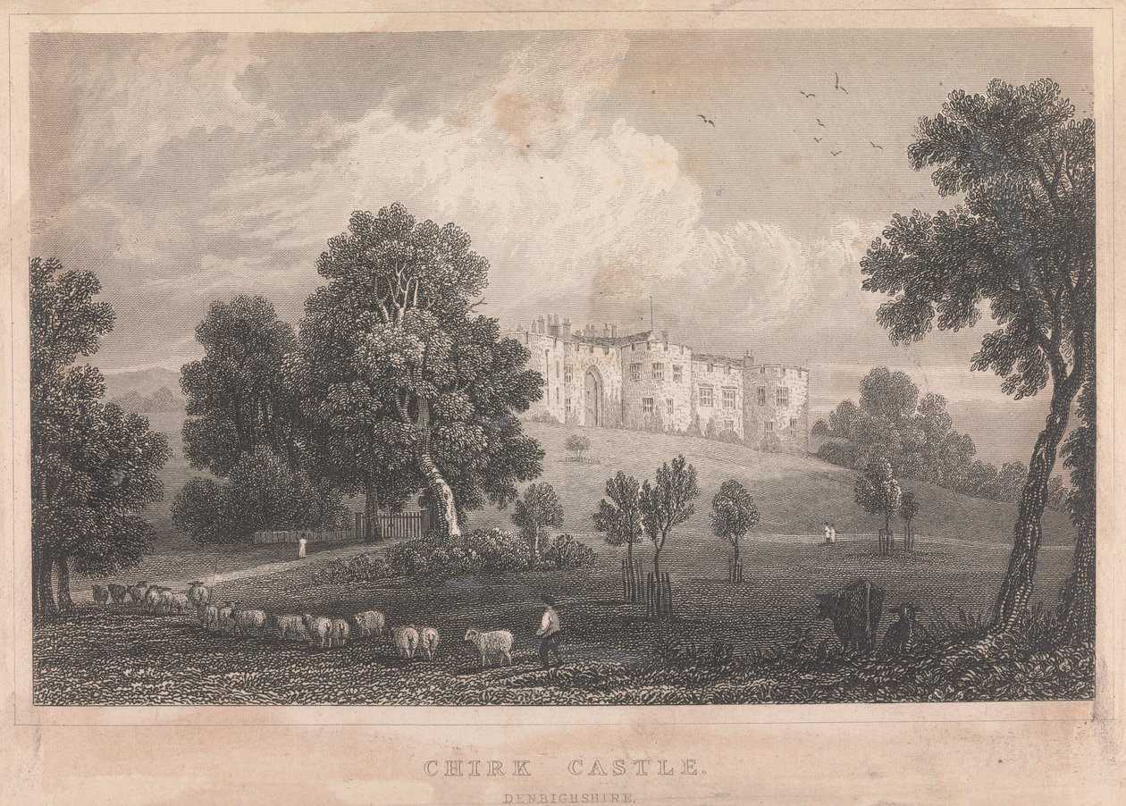 Chirk kastély, Denbighshire; 67. oldal (Első kötet) alkotó: Unknown artist