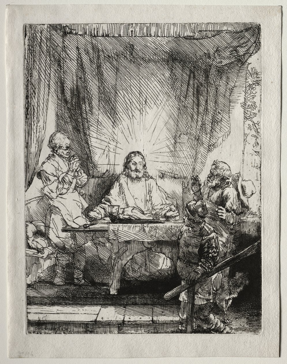 Krisztus Emmausban: A nagyobb tányér alkotó: Unknown artist