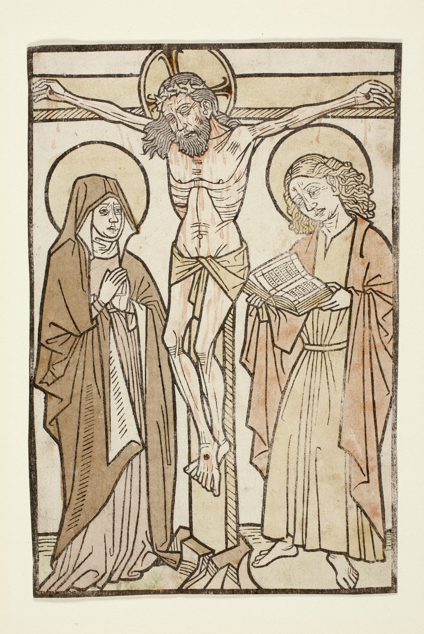 Krisztus a kereszten Mária és Szent János között alkotó: Unknown artist
