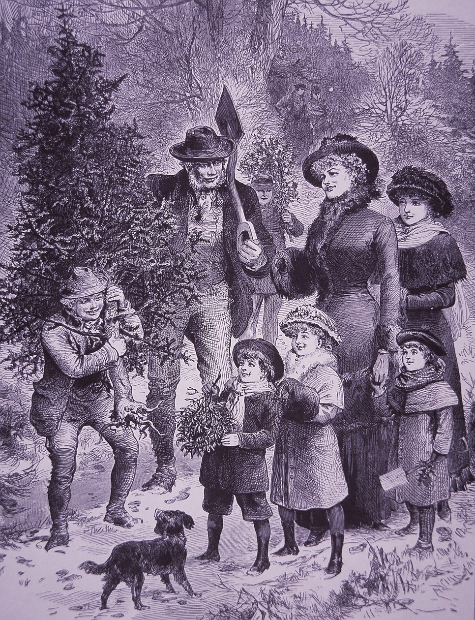 Karácsonyfa eladó (metszet) alkotó: Unknown artist