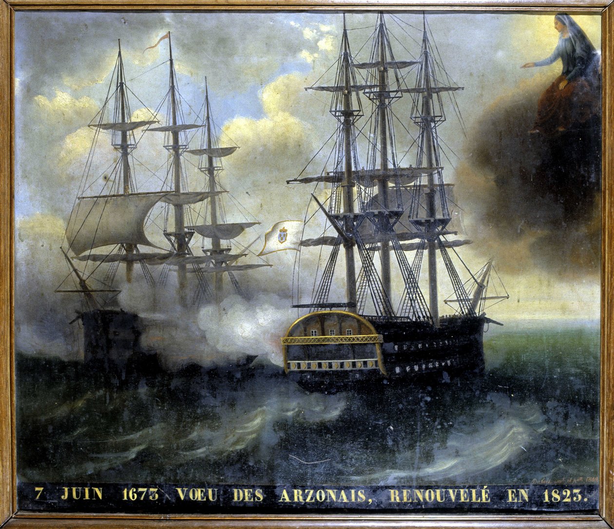 A breton és holland flották összecsapása „Az Arzonaiak kívánsága alkotó: Unknown artist